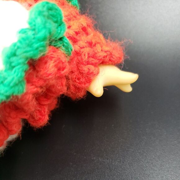 Crochet Doll 70s Retro Handmade Girl Christmas Gift Vtg Cottage Bedroom Decor - Picture 6 of 16